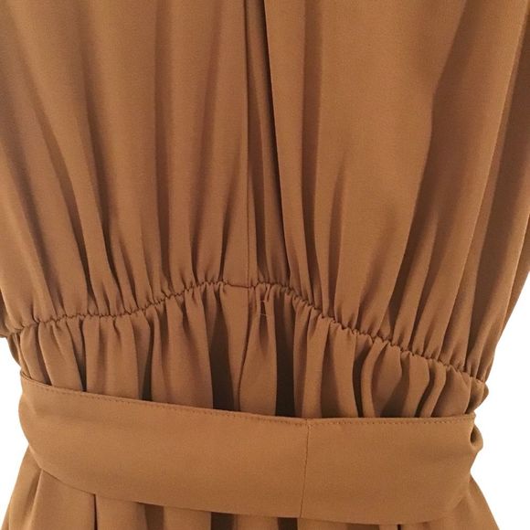 A NEW DAY Jumpsuit Deep Blush Sleeveless Elastic Waist Tie Belt Slip On SZ S NWT - Picture 7 of 10